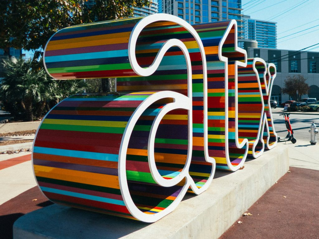 An Austin, Texas sign in the city